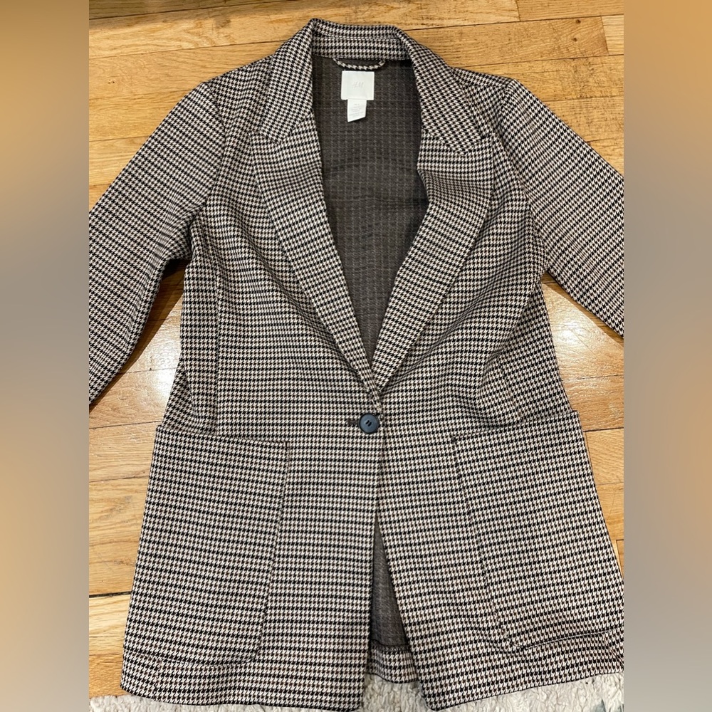 H&M plaid blazer